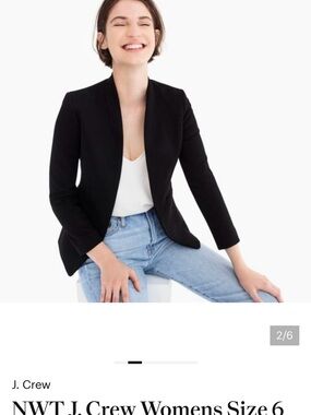 J. Crew Black 365 Blazer Jacket Size 4